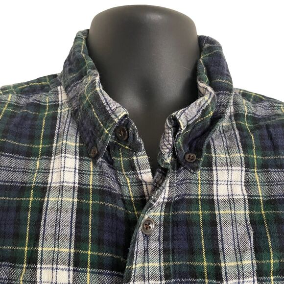 LL Bean Plaid Flannel Men’s Large Tall Cotton Button Down Shirt Traditional Fit - Picture 2 of 8